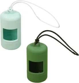 2 Pcs Dog Poop Bag Dispenser,Smooth Dispensing Doggie Bags Holder with Elastic Loop