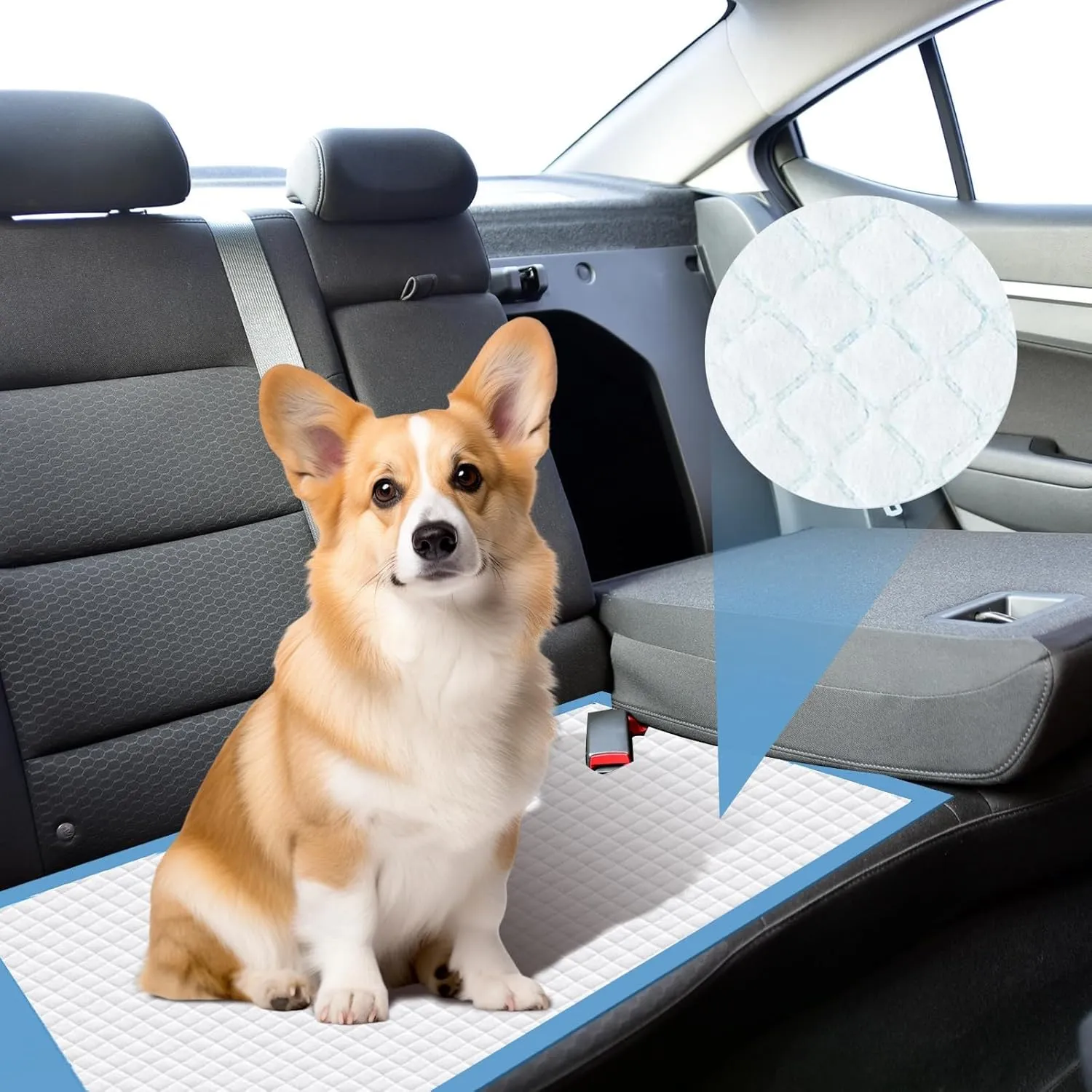 200 Packs Dog Pee Pads with Adhesive Tape, 22"x22" Dog Training Pads, Super Absorbency Disposable Underpads with Leak-Proof and Odor Control for Puppies, Dogs, Cats, Rabbits
