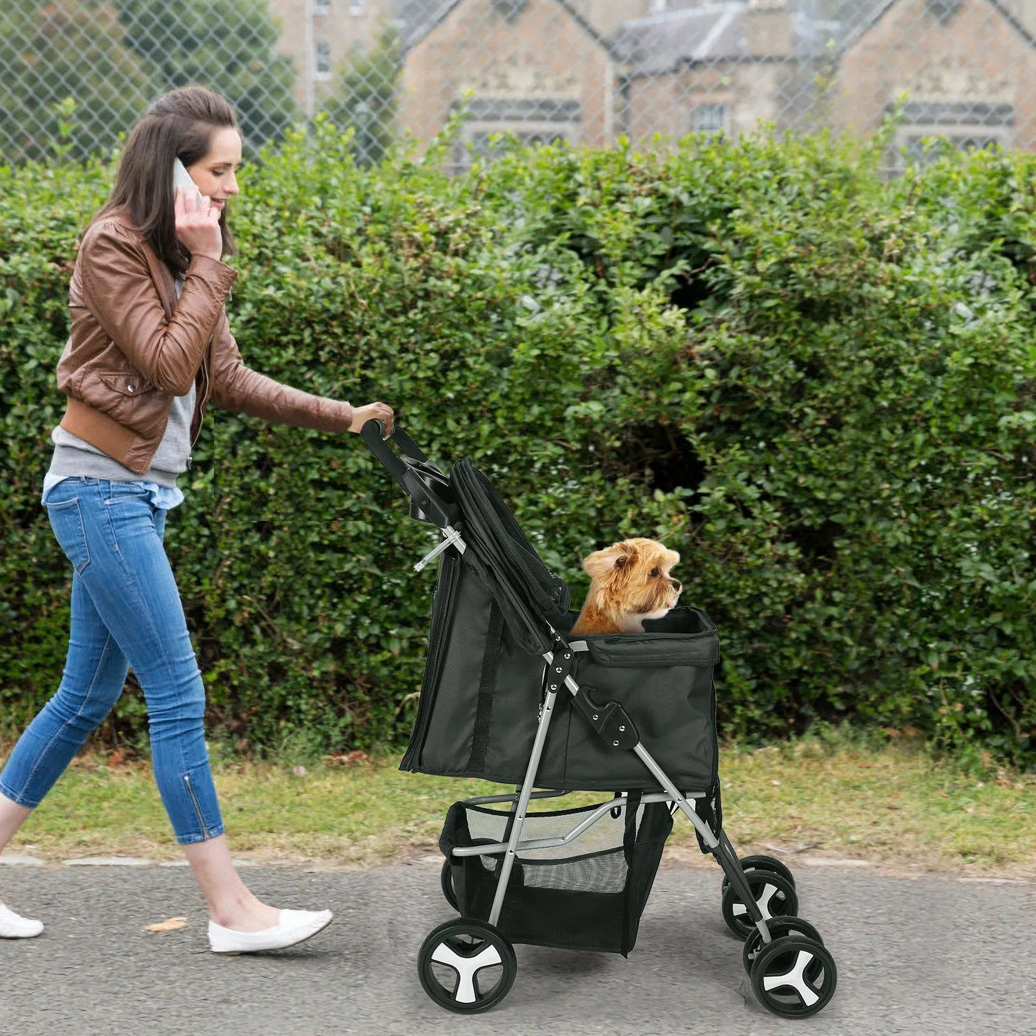 4 Wheels Pet Foldable Stroller