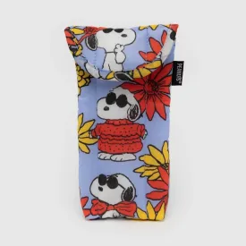 Baggu Puffy Glasses Sleeve in Floral Snoopy