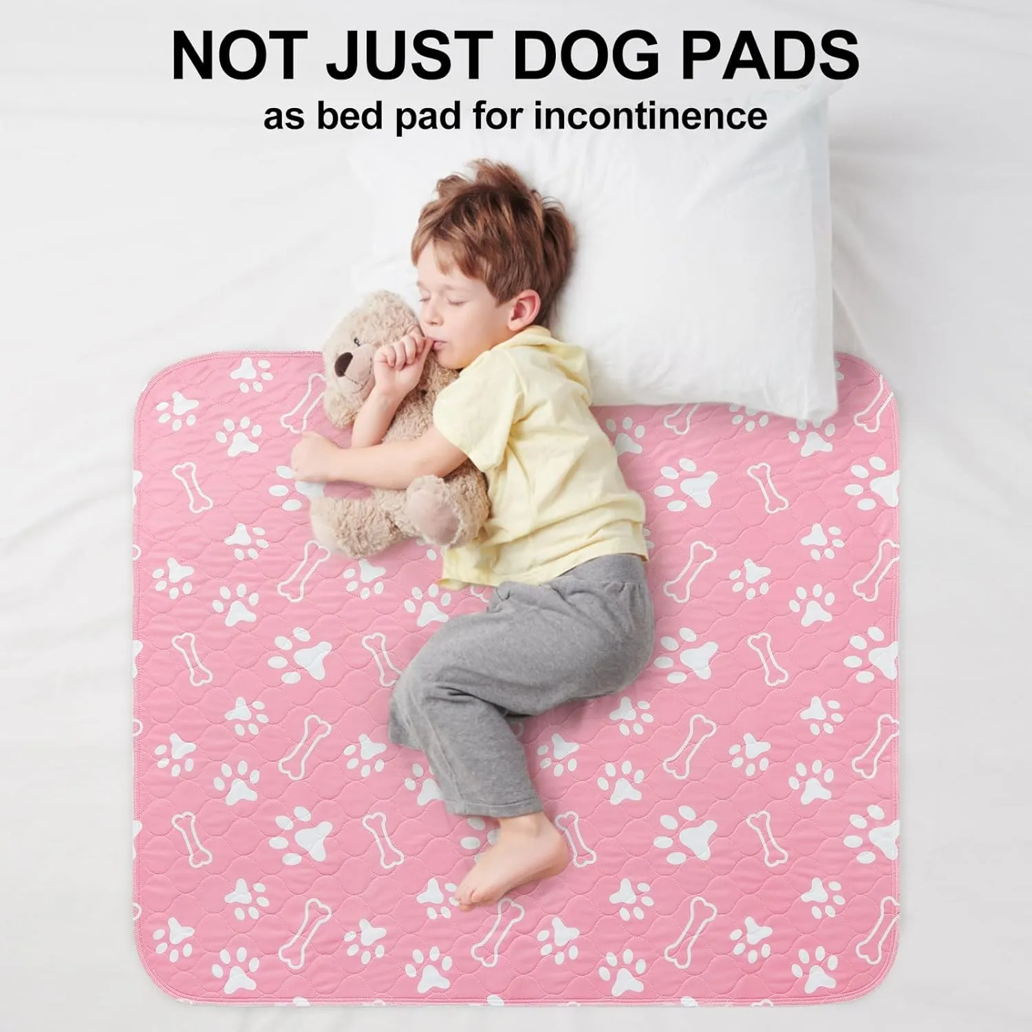 BEAUTYZOO 8 Pack Washable Pee Pads for Dogs, Reusable Puppy Pads for Potty Training, Waterproof Super Absorbent Wee Wee Pads for Dogs Non-Slip, Pet Whelping Mats Playpen Dog Crate Floors, 18'' x 24"
