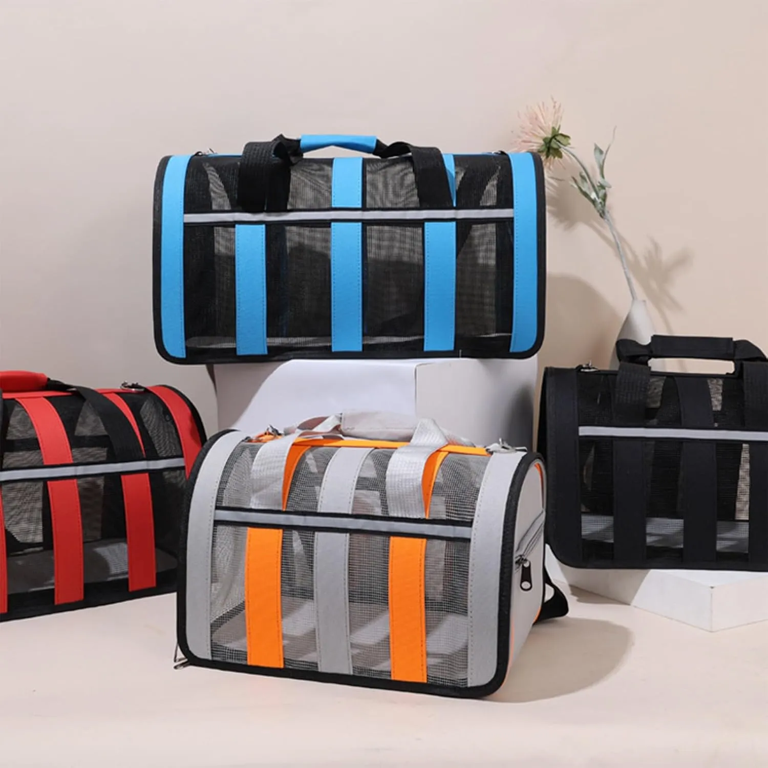 Carrier TotePet Handbag Cat Carriers Bag Soft Big Capacity with Strap Breathable Pet Carriers Sightseeing Bag