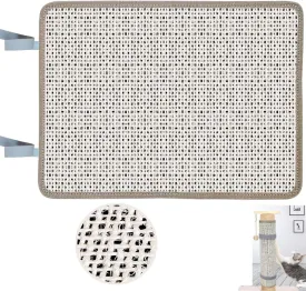 Cat Nail File Scratcher Wrapped Around a Cat Scratching Post, 16.73"13.38" Sisal Cat Scratch Pad with 80 Aluminum Oxide Grit, Nail File for Cats Can Help to Trim Your Cat's Nails