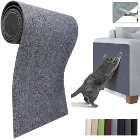 Cat Scratch Furniture Protector Mat DIY Cat Scratch Pad Self-Adhesive, Pet Scratching Post Cat Scratcher Carpet Anti Cat Scratch for Cat Tree/Door/Couch (Dark Gray, 15.8 * 39 inch)