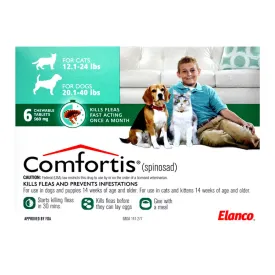 Comfortis (spinosad) Chewable Flea Tablets for Dogs & Cats