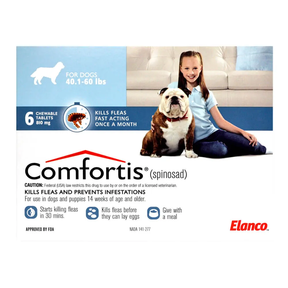 Comfortis (spinosad) Chewable Flea Tablets for Dogs & Cats