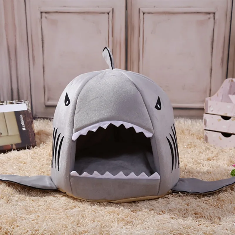 Cool Shark Shaped Dog Beds Warm Soft House