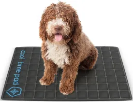 Cooling Mat for Dogs and Cats - Waterproof, Easy-to-Clean, Non-Toxic Cooling Pad Gel - Foldable, Compact 9.8x14.2 Inch Design - Ideal Inner Mat for Carrier (Blue)