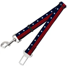 Dog Safety Seatbelt for Cars - Americana Stars & Stripes4 Blue/White/Red