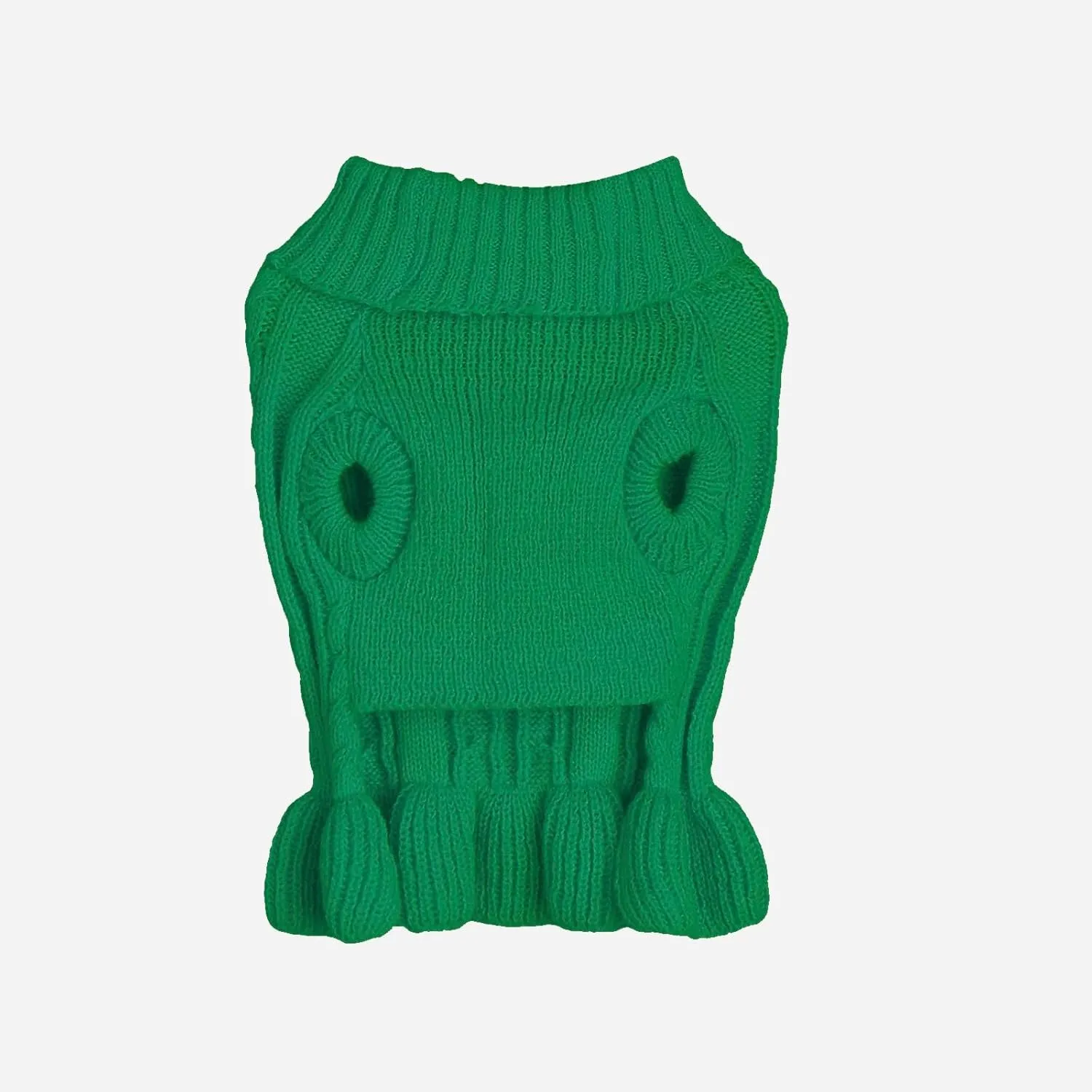 Dog Sweater - Cute Knitted Classic Cat Sweater & Coat for Girls Dog Puppy Cat (Green, Large)