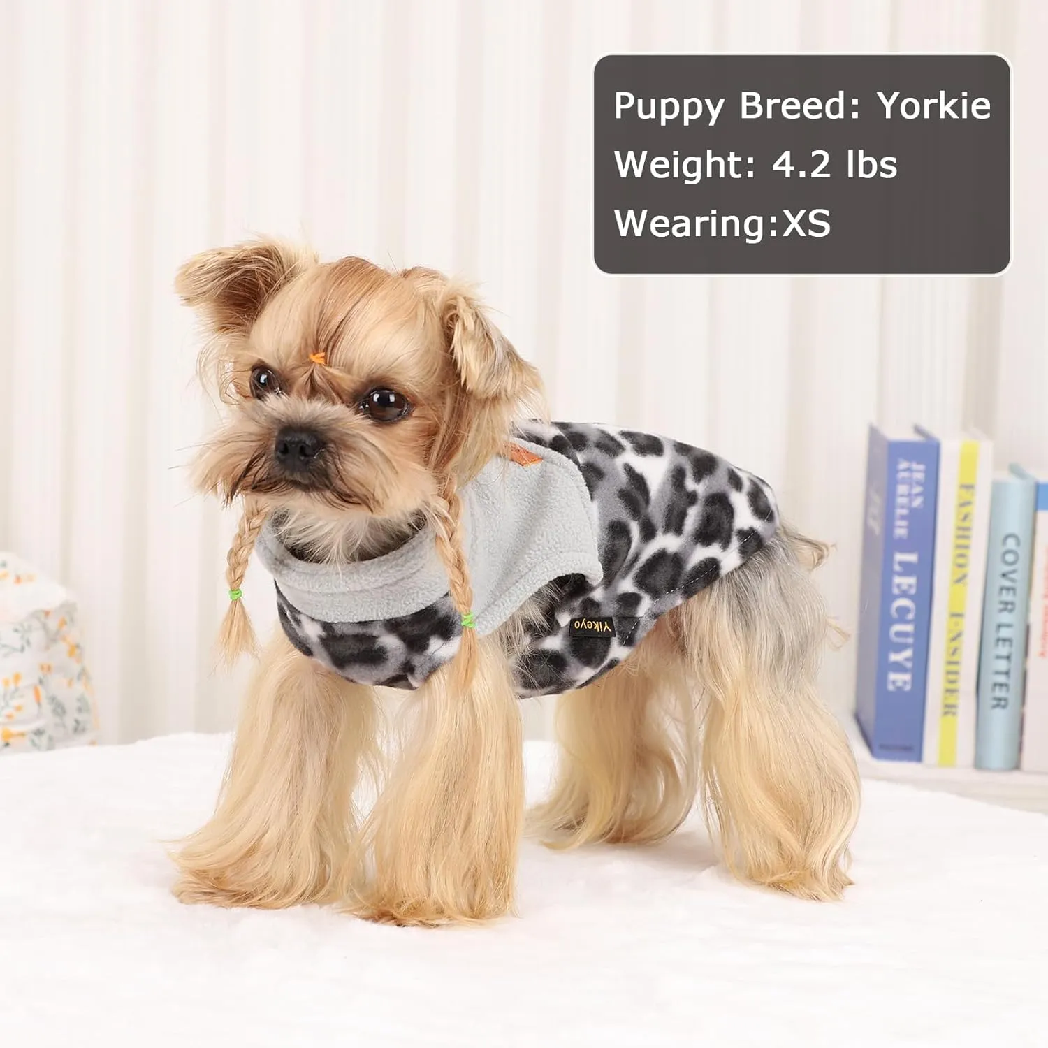 Dog Sweaters for Small Dogs Boy Girl, Plaid Dog Sweater Fleece Dog Clothes Vest, Stretchy XSmall Dog Sweater Pet Clothes, Chihuahua Teacup Puppy Clothes