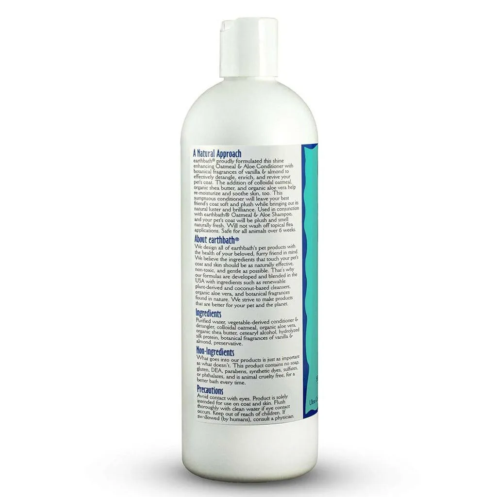 Earthbath Oatmeal & Aloe Vanilla & Almond Conditioner for Dogs & Cats (16 oz)