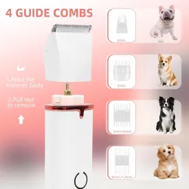 Electric Dog Grooming Kit Dog Paw Trimmer, 4 in 1 Pet Paw Trimmer Low Noise for Dogs Cats, Pet Grooming Kit Rechargeable and Plug-and-Play for Grooming Hair, Paws, Eyes, Ears, Face (Beige)