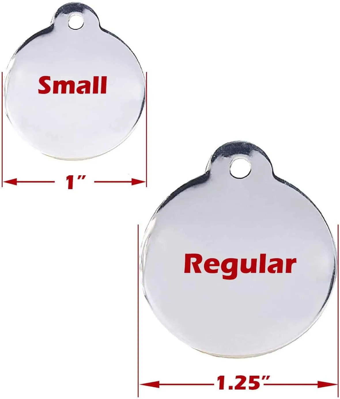 Engraved Pet Tag for Dogs & Cats - Personalized with 4 Lines of Custom Engraved ID, Round Paw Print Stainless Steel Enameled Ocean Blue Regular