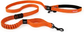 EzyDog Road Runner Hands Free Dog Leash  Waist Leash for Dog Walking, Jogging and Running with Zero Shock Bungee, Reflective Stitching, and Adjustable Waist (Orange)