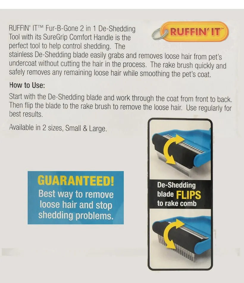 Fur-B-Gone 2-in-1 De-Shedding Tool