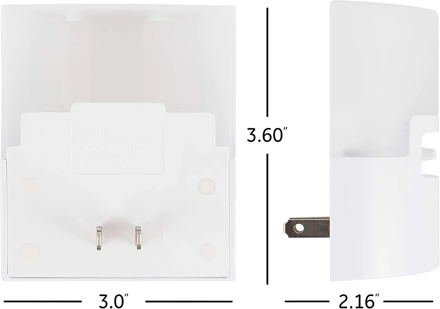 GE Ultrabrite LED Night Light, Dimmable, 100 Lumens, Plug-in, Dusk to Dawn Sensor, UL-Listed, Ideal for Bedroom, Bathroom, Nursery, Kitchen, Hallway, 45125, 1 Pack, White
