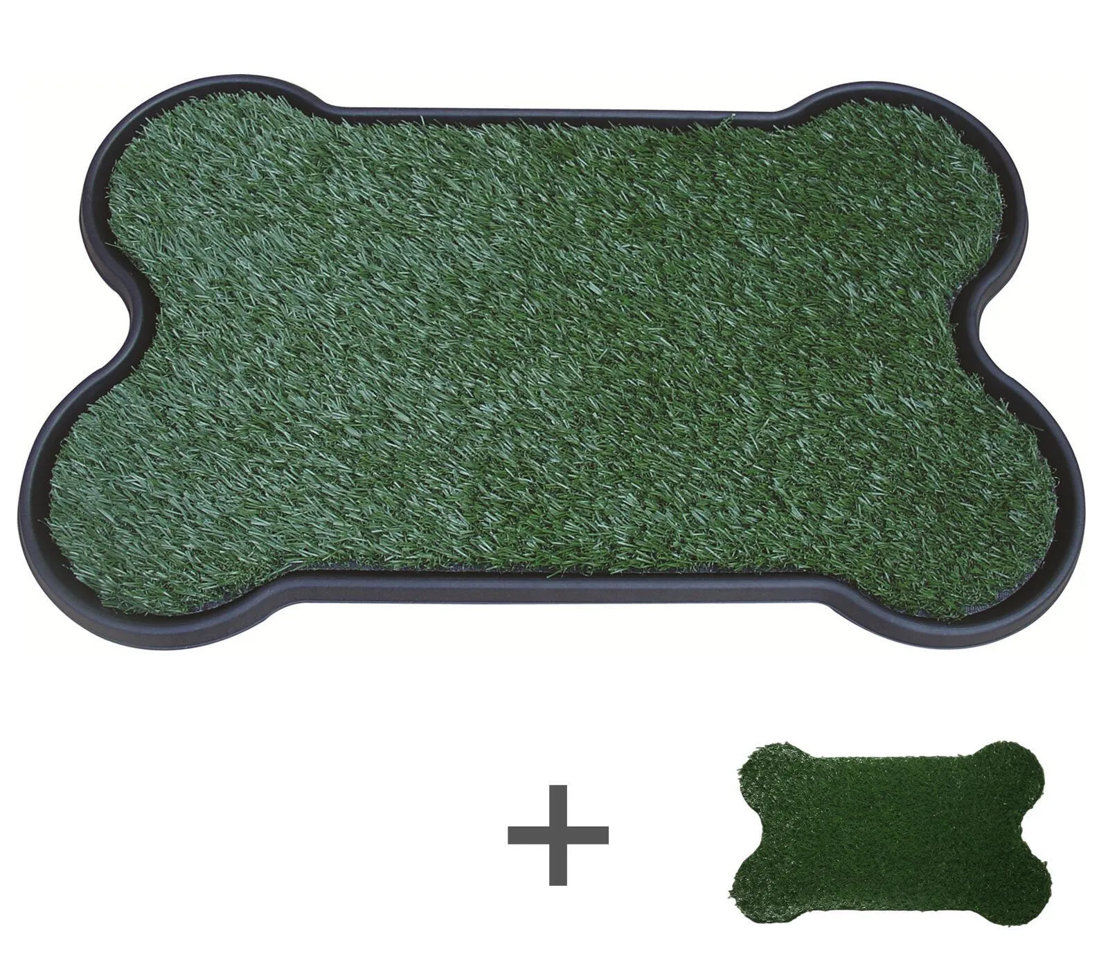 Indoor Dog Potty Training Mat with 2 Grass Pads, Non-Toxic