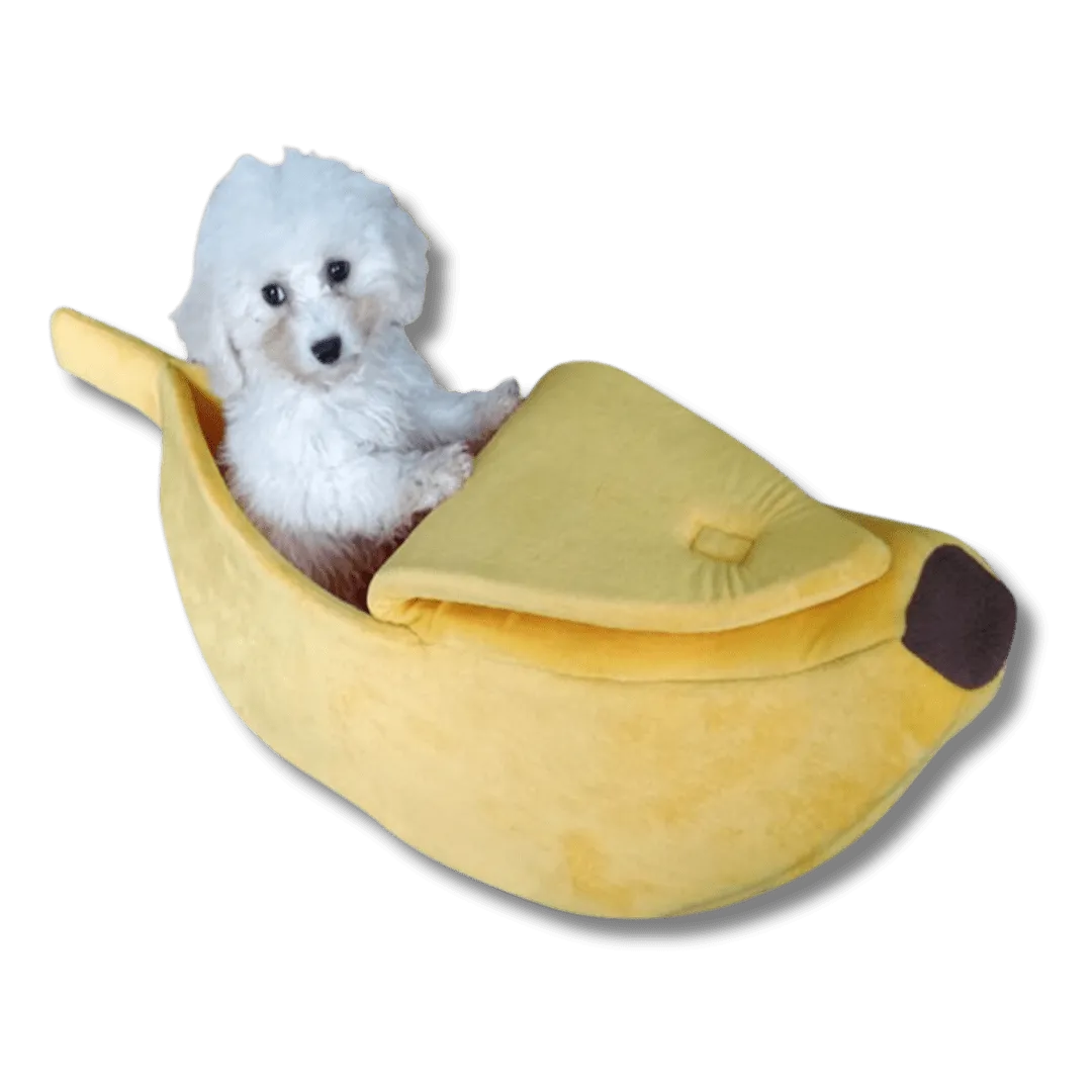 Kawaii Banana Pod Pet Bed