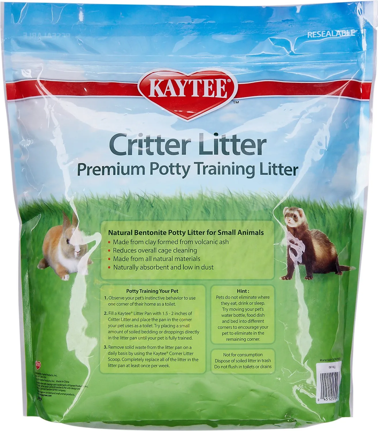 Kaytee Critter Litter Premium Potty Training Small Animal Litter, 8-lb bag