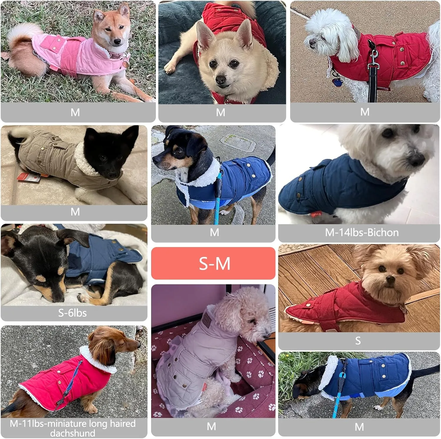 KYEESE Dog Coats Warm Dog Jacket Winter Cozy Windproof Padded Sherpa Dogs Jackets for Small Dogs with Furry Collar Doggie Clothes, Yellow, S