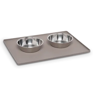 Messy Mutts Silicone Non-Slip Pet Bowl Mat with Raised Edge