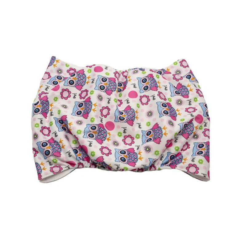 Misoko Washable, Size Adjustable, Puppy Training, High Absorbency Diaper for Male Dogs, with owls