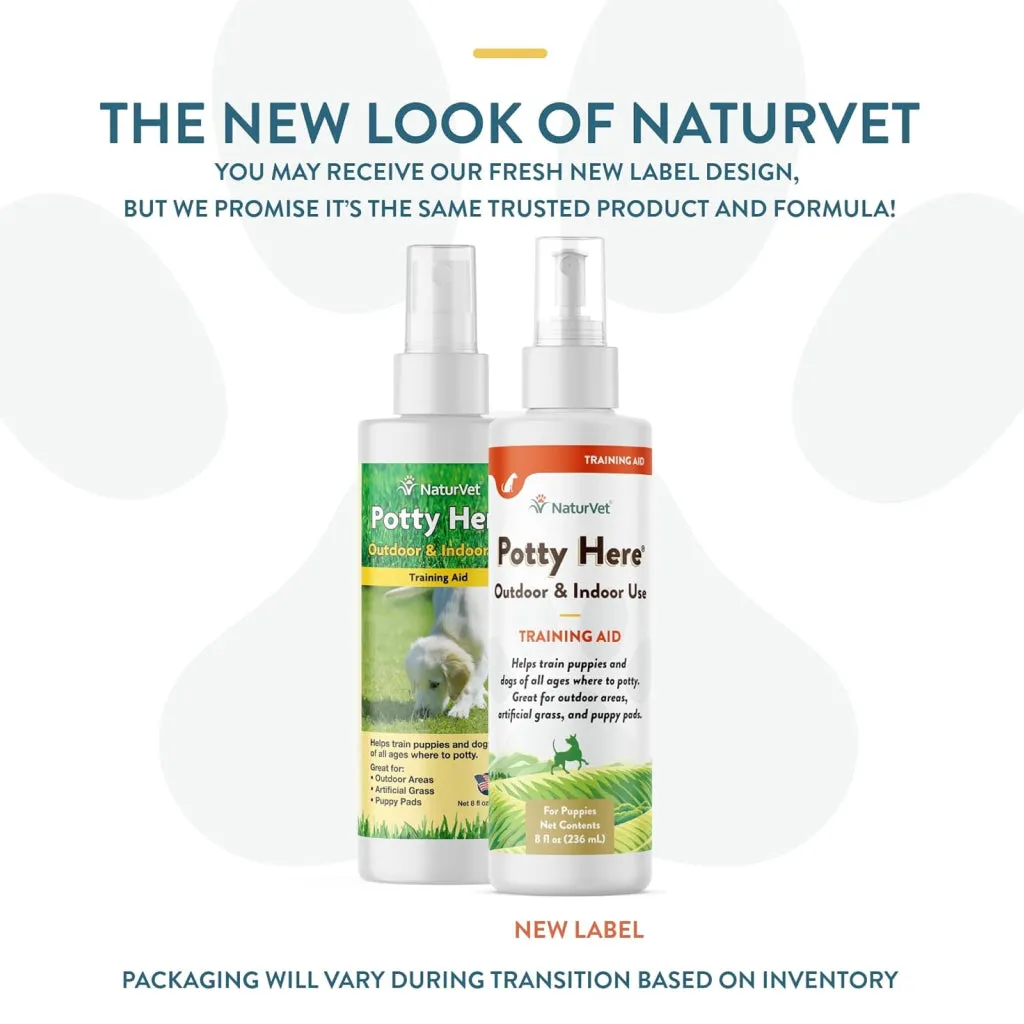 NaturVet Potty Here Training Aid Spray for Indoor & Outdoor Use (8 oz)