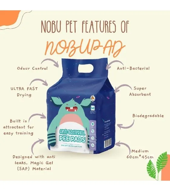 Nobu Pets Nobupad Anti-Bacterial Pee Pads