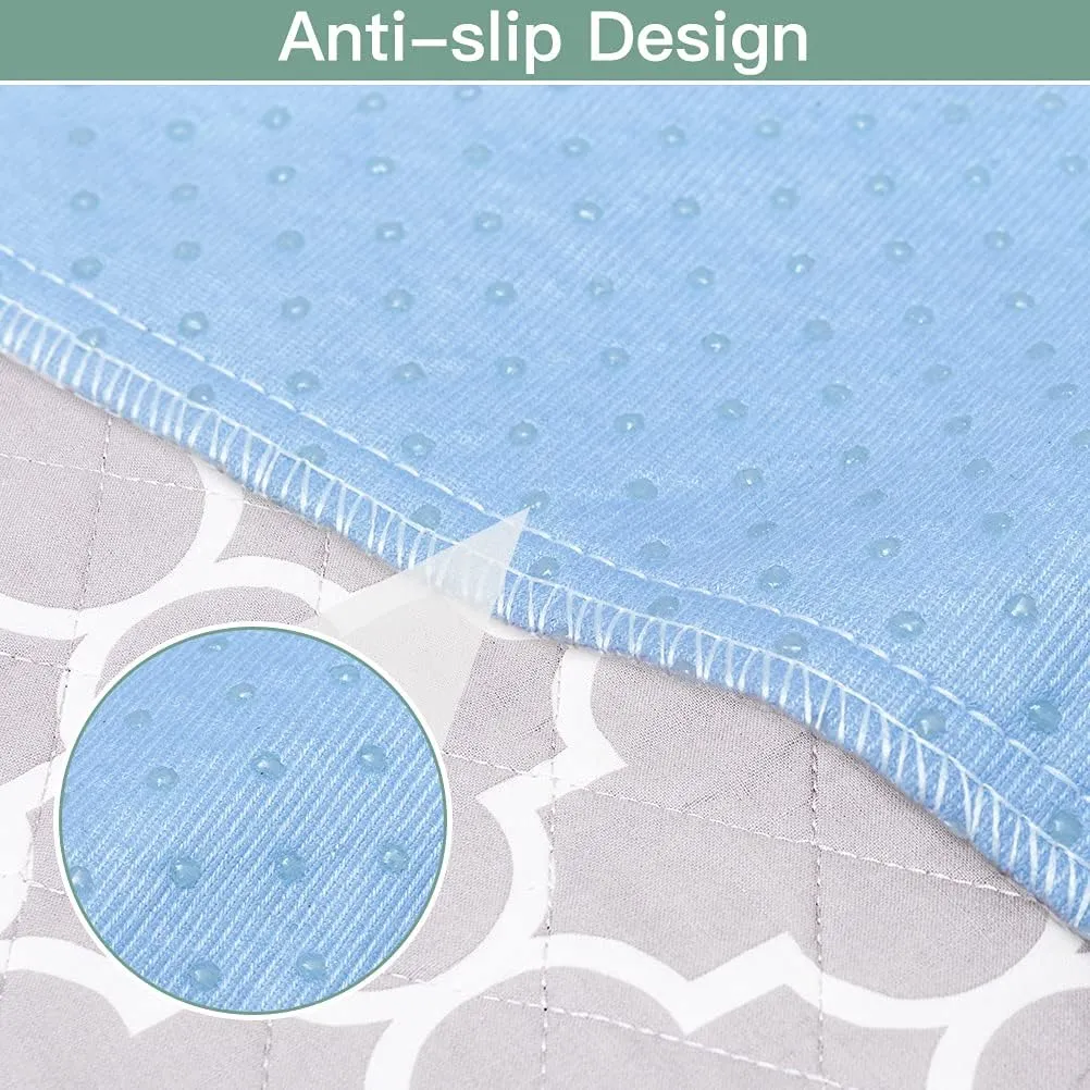 OUTCREATOR Washable Bed Pads 34" x 76" (Pack of 2), Incontinence Mattress Protector, Anti-Slip Waterproof Underpads for Adults Kids Elderly Pets, Absorbency & Reusable Bedwetting Pads (Gray)