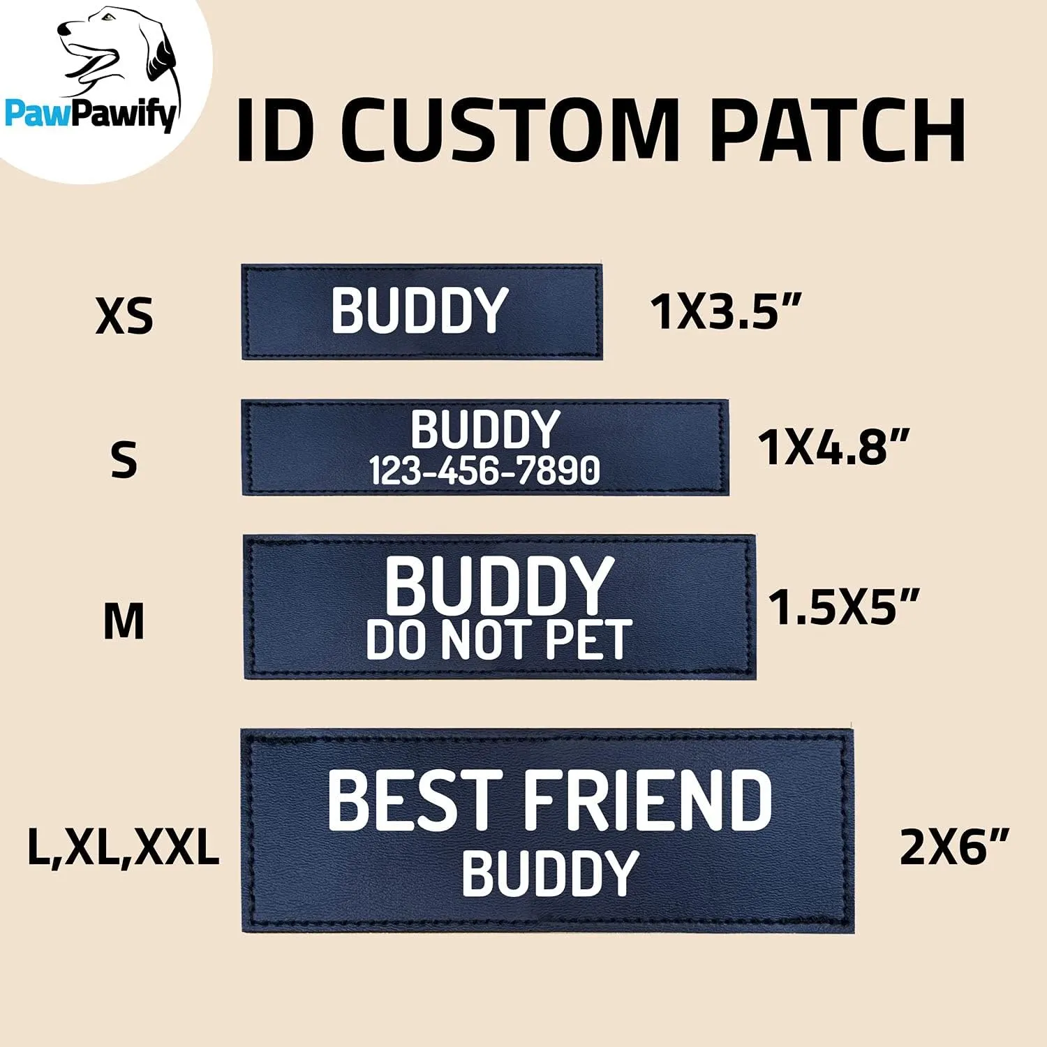 PawPawify Custom No Pull Dog Harness with Name and Phone Number, Heavy Duty Personalized Pet Vest to Prevent Tugging, Pulling, or Choking, Training and Walking (Green, XS (5-9LBS))