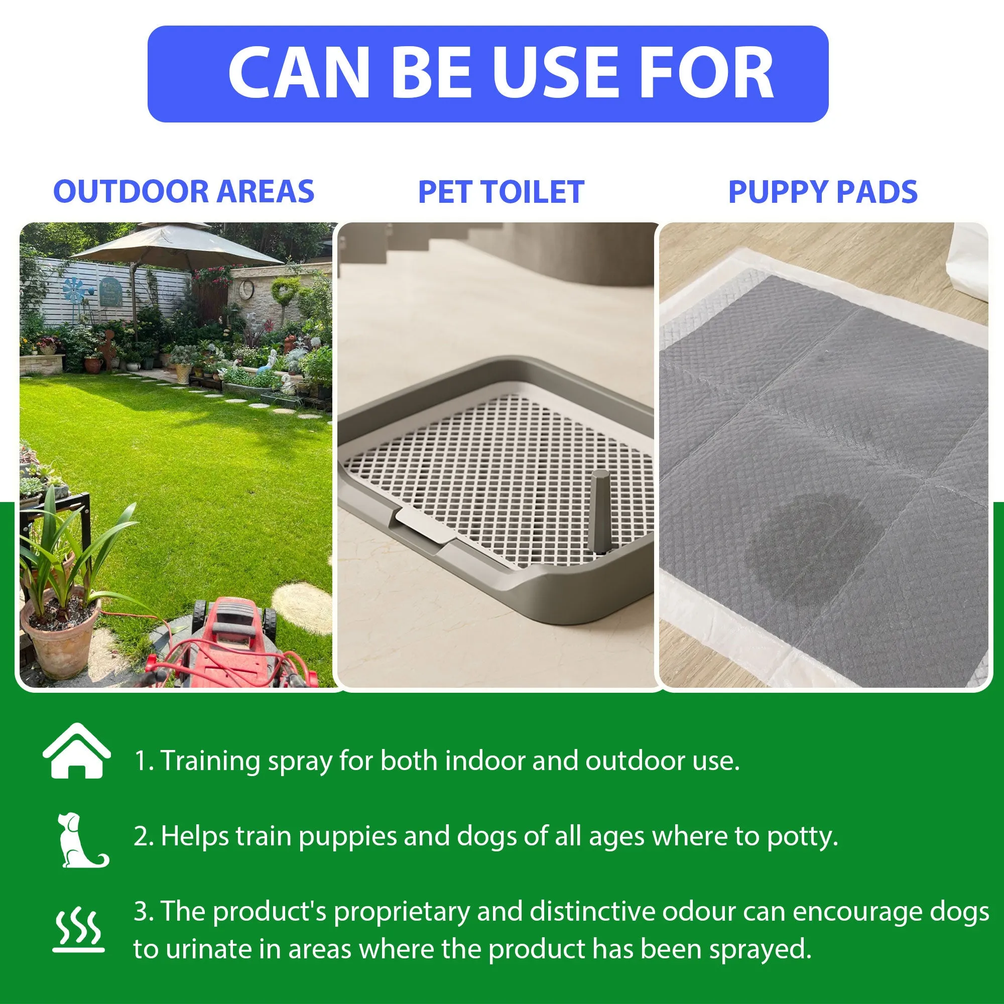 Pet Behavior Training Spray, Potty Training Aid for Indoor and Outdoor Dogs and Puppies, My Dog Peed Again, Prevent Your Pet from Soiling The Carpet - 1.69 Oz.
