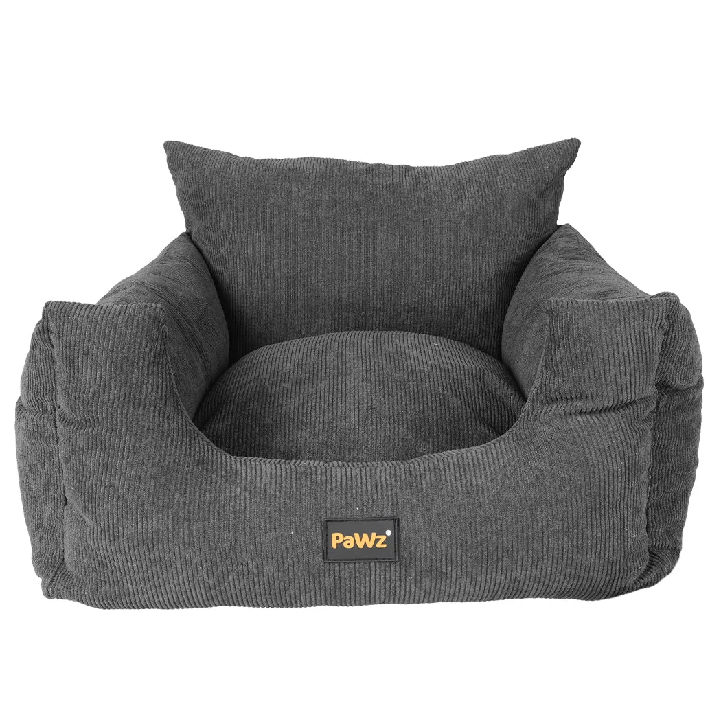 Pet Car Booster Seat Dog Protector Portable Travel Bed Removable Grey M - Grey Medium