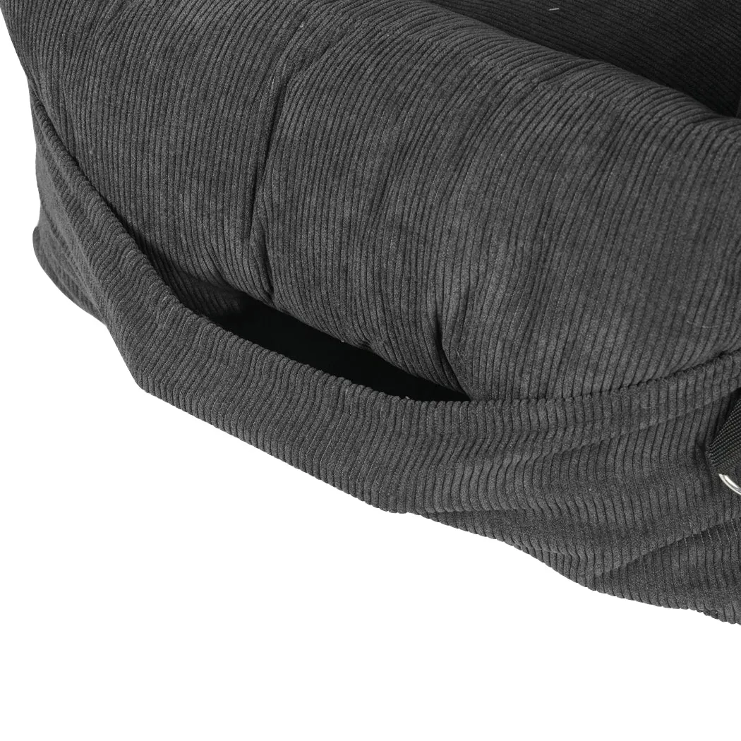 Pet Car Booster Seat Dog Protector Portable Travel Bed Removable Grey M - Grey Medium