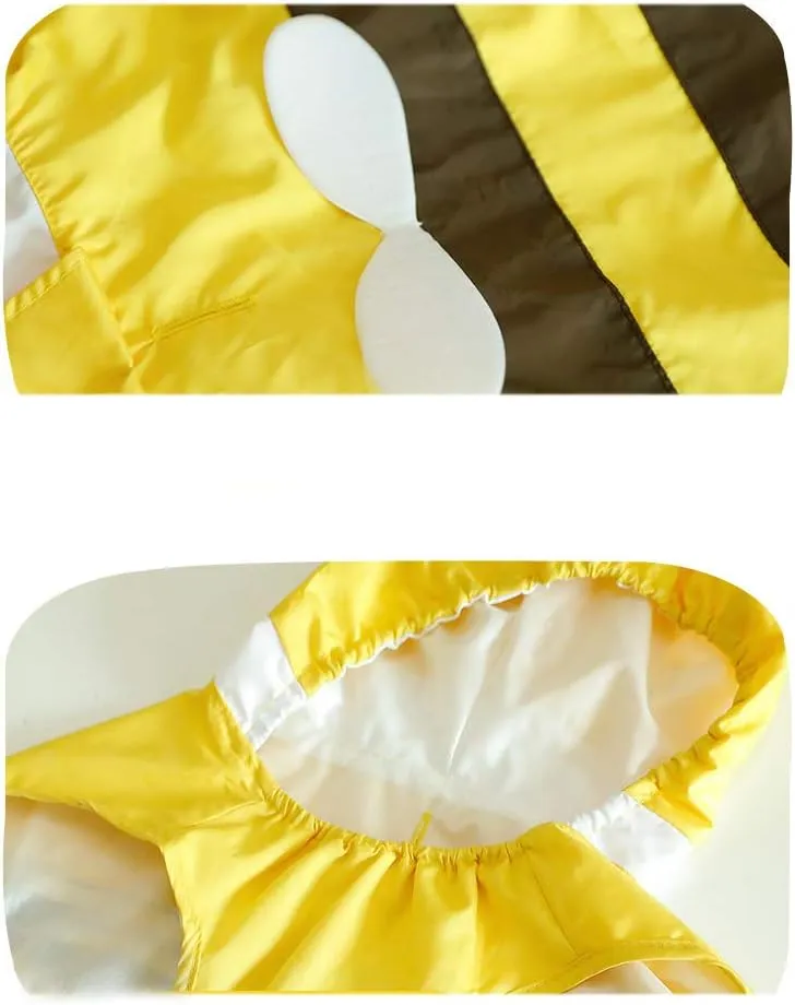 Pet Raincoat, Dog Waterproof Hoodies Rain Jacket Bee Lightweight Rain Coat for Corgi Tidy and Small Medium Dog (LL)