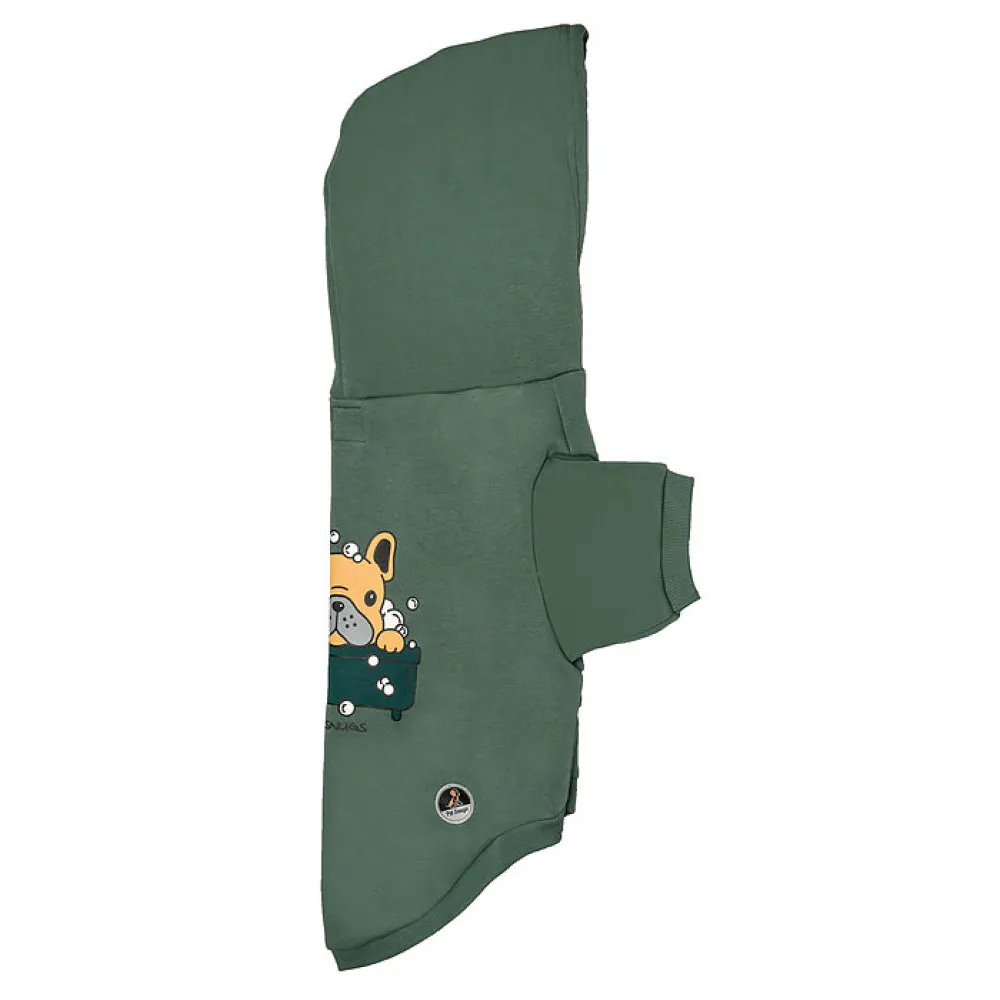 Pet Snugs Dog Bathtub Print Sweatshirt for Dogs (Green)