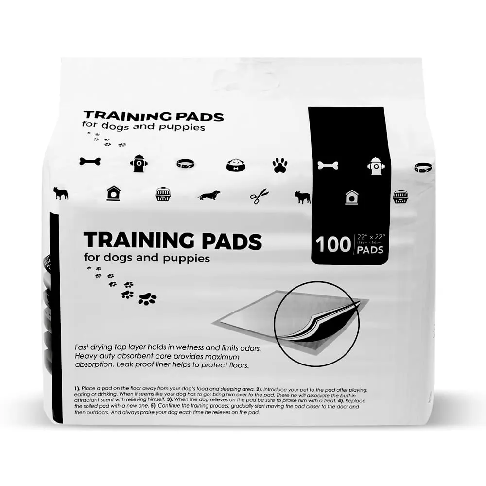 Puppy Pads Leak-Proof 100 Count 22"x 22" | Pee Pads for Dogs Quick Absorb 6-Layer- Dog Pee Pads- Dog Pads 100 Pack- Potty Pads for Dogs- Puppy Pee Pads, Pee Pad Training Pads for Dogs, Pet Pee Pads