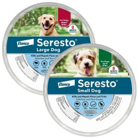 Seresto Flea & Tick Collar for Dogs, over 18 lbs   Flea & Tick Collar for Dogs, up to 18 lbs