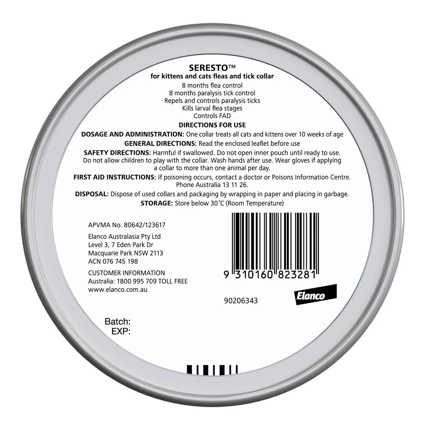Seresto Flea & Tick Collar for Kittens and Cats