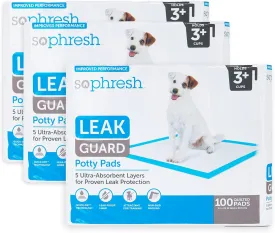 So Phresh Large Leak Guard Quilted Potty Pads, Count of 300