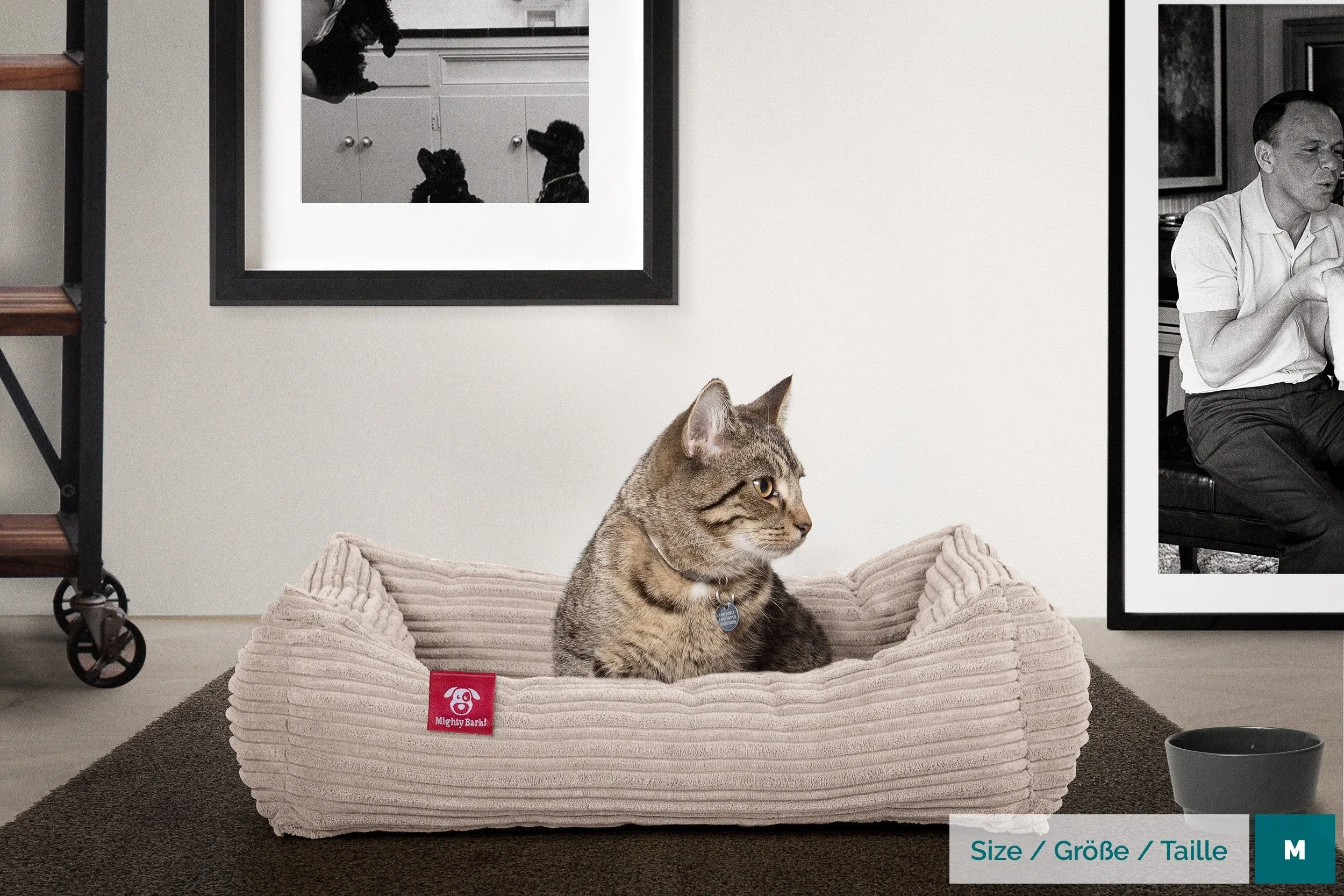 The Cat Bed - Memory Foam Cat Bed - Cord Mink