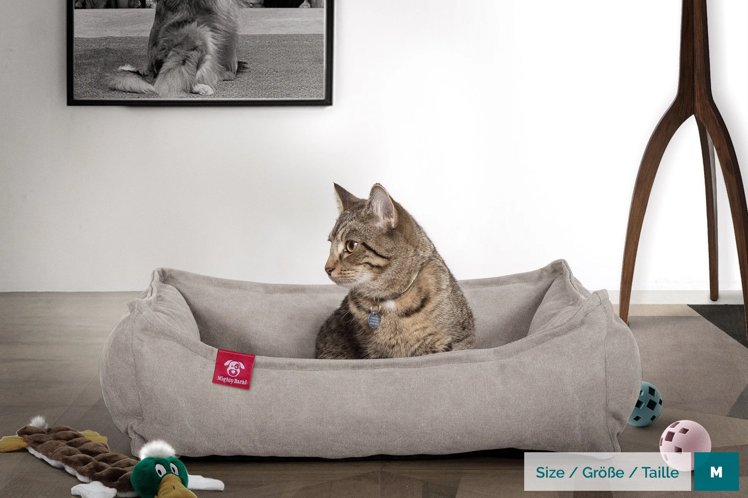 The Cat Bed - Memory Foam Cat Bed - Stonewashed Denim Pewter