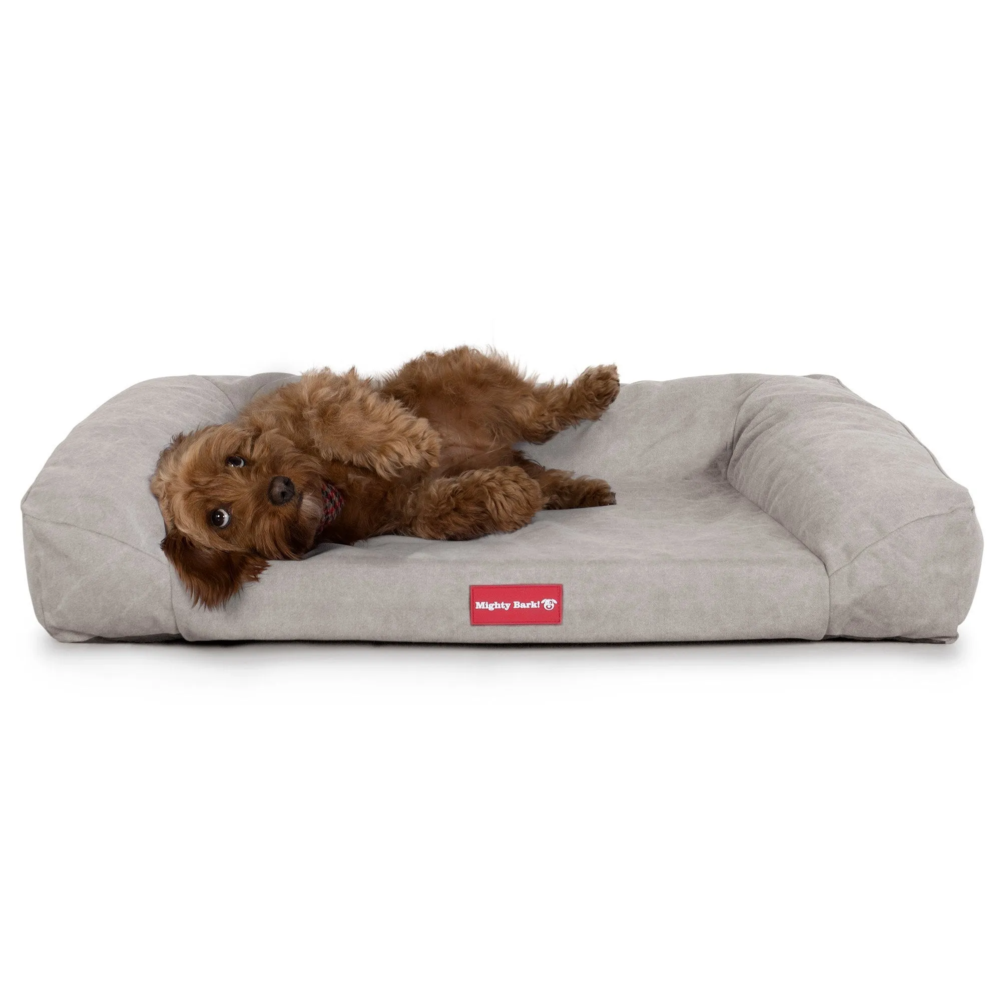 The Sofa - Orthopedic Memory Foam Sofa Dog Bed - Stonewashed Denim Pewter