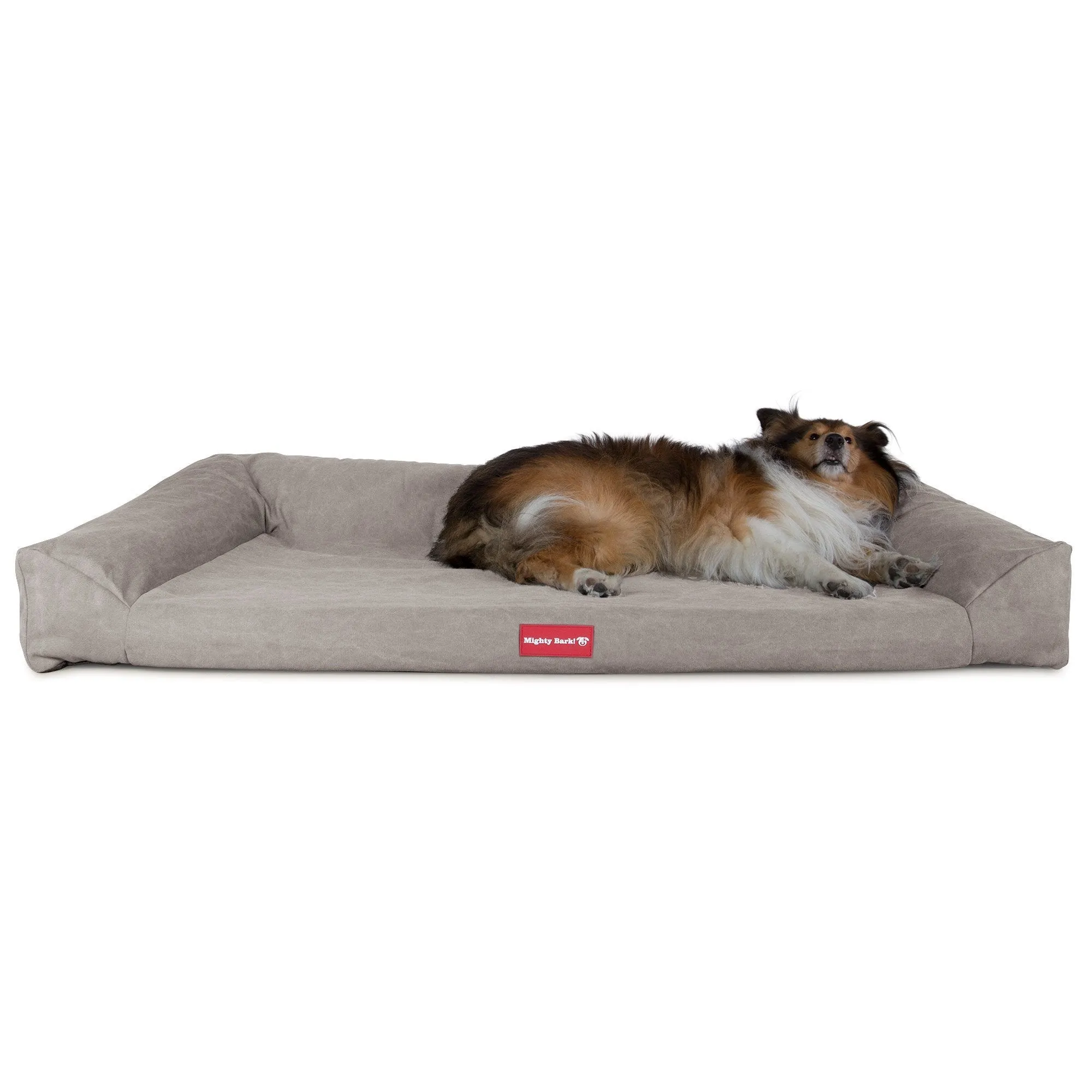 The Sofa - Orthopedic Memory Foam Sofa Dog Bed - Stonewashed Denim Pewter
