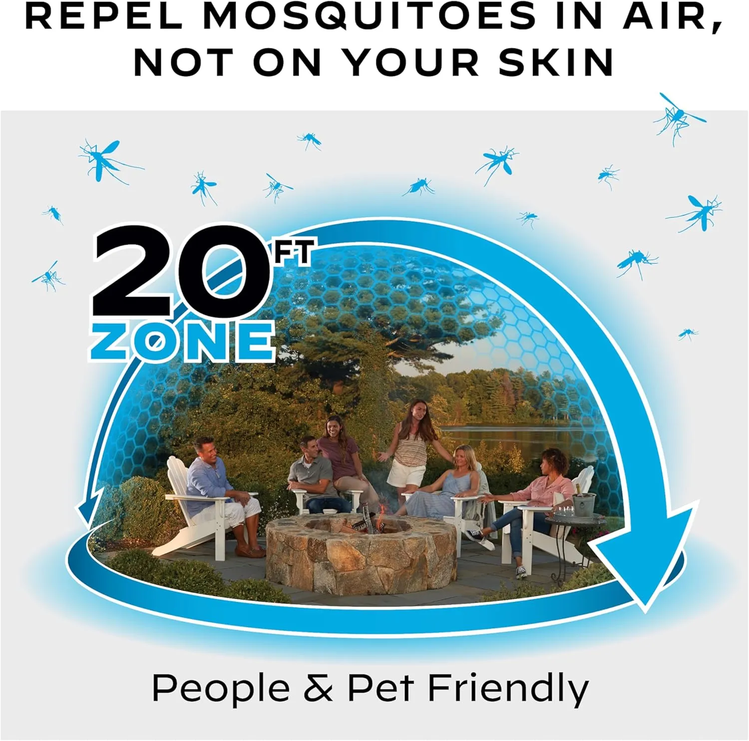 Thermacell E-Series Rechargeable Mosquito Repeller with 20 Mosquito Protection Zone; Bug Spray Alternative; Scent Free