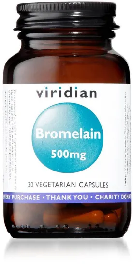 Viridian Bromelain 500Mg 30 Cap