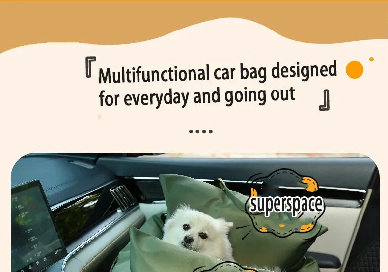 Waterproof Dog Car Seat Cover with Cushion