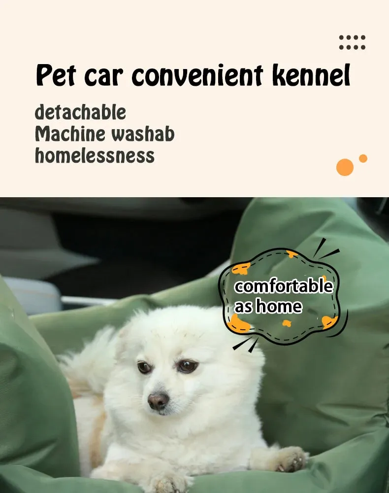 Waterproof Dog Car Seat Cover with Cushion