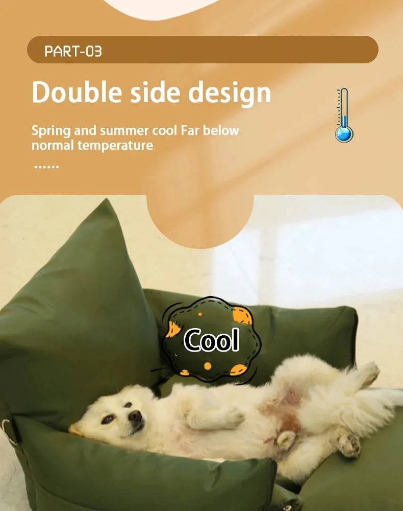 Waterproof Dog Car Seat Cover with Cushion